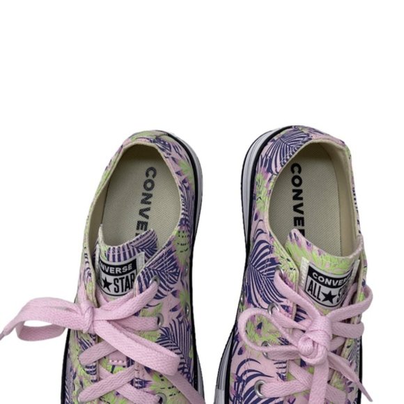 Converse Ctas Eva Lift OX Platform Low Sneakers Canvas Kids Women Pink A01200F - Picture 11 of 11